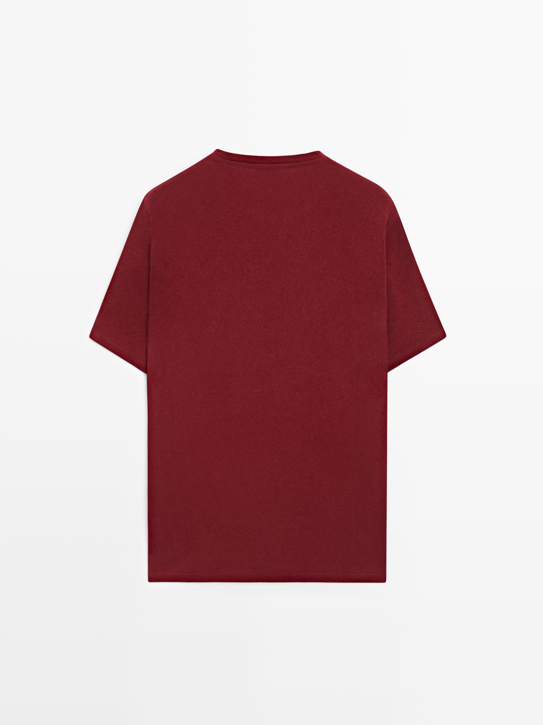 Short sleeve linen blend T-shirt